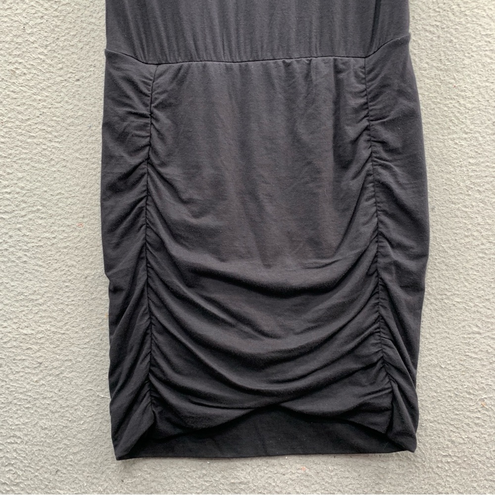 Athleta Westwood Bodycon Dress Black Tiered Waist Ruched Soft Stretch Size XS - Picture 9 of 16